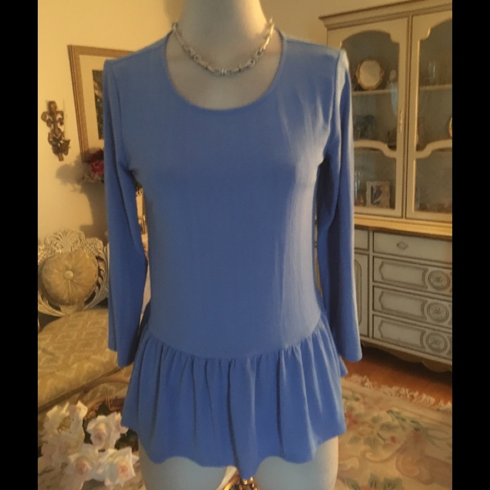 NWOT APT9 tab sleeve peplum top size S. B:784 7/18/26